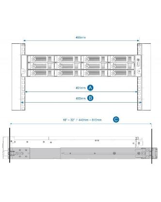 Rail kit QNAP Rail-B02, za rackmount modele