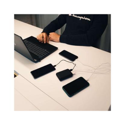 Mobilni USB punjač KSIX BXBA10000SM02, 10000 mAh, 2x USB-A, USB-C, crni