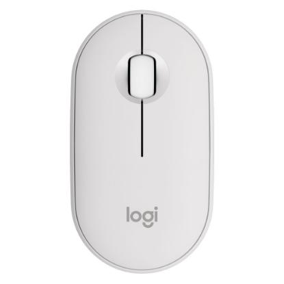 Miška LOGITECH M350s Pebble 2, optički, BT, beli