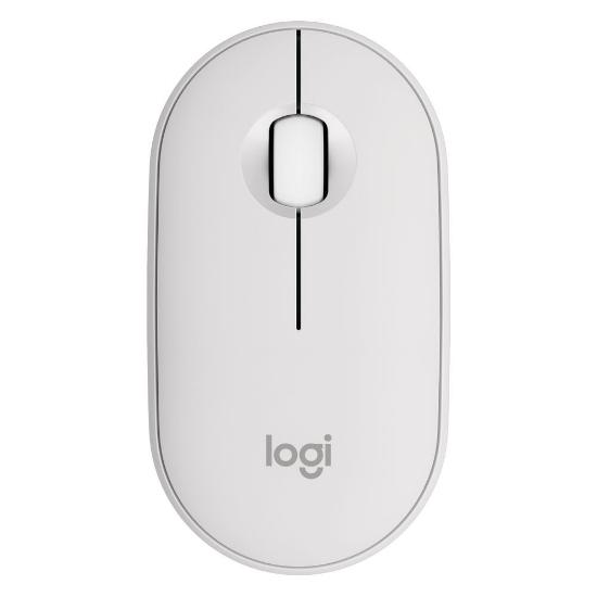 Miška LOGITECH M350s Pebble 2, optički, BT, beli