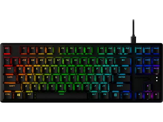 Tipkovnica HyperX Alloy Origins Core PBT, mehanička, HyperX Aqua switch, TKL, US/CRO layout, črna, USB