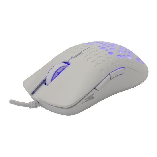 Miška BARACUDA BGM-022 Octopus, RGB, optički, 3600dpi, beli