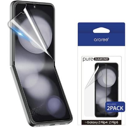 Zaštitna folija za smartphone ARAREE Pure Diamond za Samsung Z Flip4/Flip5, antibakterijska, 2 komada