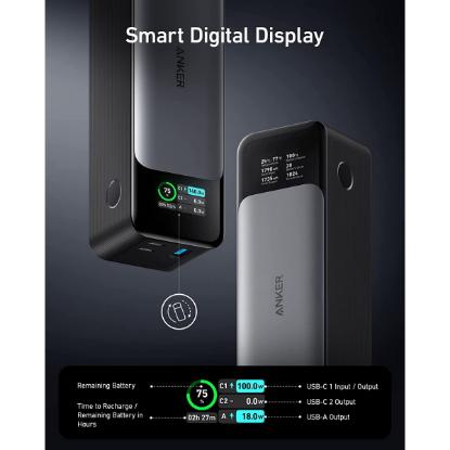 Mobilni USB punjač ANKER PowerCore 737 140W, 24000 mAh, 3xUSB, crni