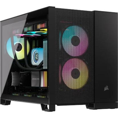 Ohišje CORSAIR 2500D Airflow Dual chamber, RGB, window, MIDI, ATX, črno, bez napajalnika