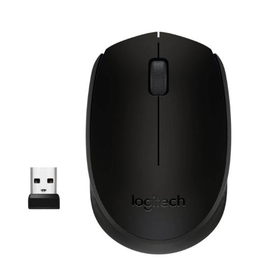 Miška LOGITECH B170, optički, 1000dpi, bežični, črni, USB