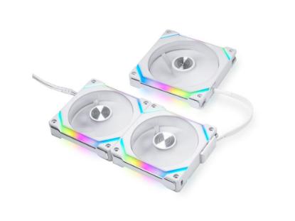 Ventilator LIAN LI Uni Fan SL120 V2 RGB PWM, 120mm, beli, 3 ventilatora, krmilnik