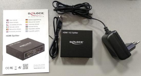 RABLJENI - Razdjelnik HDMI DELOCK Switch, HDMI In na 2x HDMI out, 4K