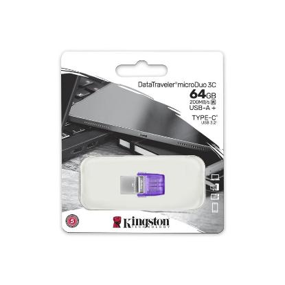 Memorija USB 3.2 FLASH DRIVE, 64GB, KINGSTON DataTraveler Micro Duo DTDUO3CG3/64GB, ljubičasti