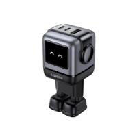 Kućni punjač UGREEN Nexode RG, 65W, 1x USB-A, 2x USB-C, LED ekran, crno-sivi