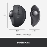 Miška LOGITECH MX Ergo, optički, trackball, bežični, USB, sivi