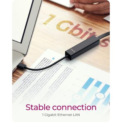 USB HUB ICY BOX IB-HUB1439-LAN, USB-A/C na 2x USB-A, USB-C, G-LAN