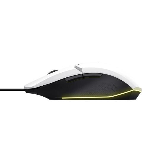 Miška TRUST GXT 109W Felox, RGB, optički, 6400dpi, beli