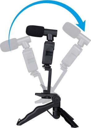 Selfie tripod GRUNDIG Selfie Studio, sa svjetlom i mikrofonom, crni