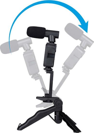 Selfie tripod GRUNDIG Selfie Studio, sa svjetlom i mikrofonom, crni
