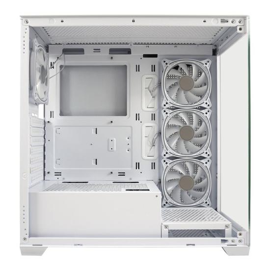 Ohišje LC POWER Gaming 715B Seamless Pale X, MIDI, ATX, window, belo, bez napajalnika