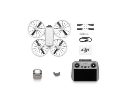 Dron DJI Flip (DJI RC 2), 4K UHD kamera, 3-axis gimbal, vrijeme leta do 31min, upravljanje daljinskim upravljačem, sivi