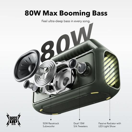 Zvučnik ANKER SoundCore Boom 2, BT, 80W, vodootporan, zeleni