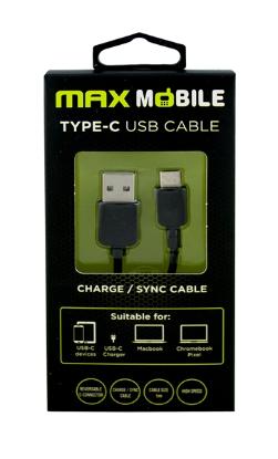 Kabel MAXMOBILE USB-C 2.0, 1m, crni