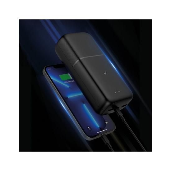 Mobilni USB punjač KSIX BXBA30000PD, 30000 mAh, PD 20W, 2xUSB-A, USB-C, crni