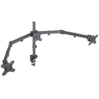 Stalak za monitor MANHATTAN 461658, za tri monitora, stolni, 13" do 27", crni
