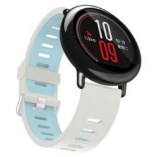 Zamjenski remen BELINE Double Color Silicone 20mm, bijelo-plavi