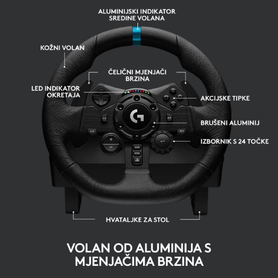 Volan LOGITECH G923 Trueforce Sim Racing Wheel, Gaming, PC/PS4/PS5, USB