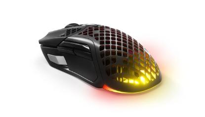 Miška STEELSERIES Aerox 5 Wireless, bežični, RGB, 18000 CPI, črni, USB