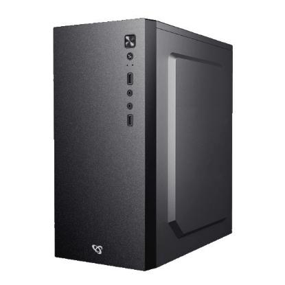 Ohišje SBOX PCC-12, mATX Mid Tower, črno, bez napajalnika