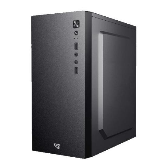 Ohišje SBOX PCC-12, mATX Mid Tower, črno, bez napajalnika