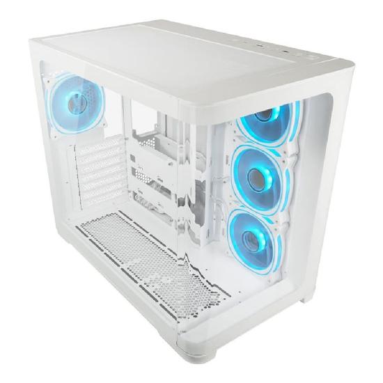 Ohišje LC POWER 8001W Pro-Storm Light, MIDI, ATX, bez napajalnika, belo