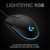 Miška LOGITECH Gaming G PRO HERO, 16000dpi, črni, USB