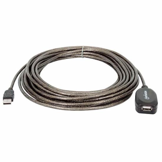 Kabel MANHATTAN, USB 2.0 USB-A (M) na USB-A (Ž), produžni, aktivni, 10.0m