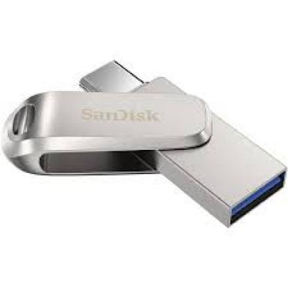 Memorija USB 3.1 FLASH DRIVE, 1TB, SANDISK Ultra Dual Drive Luxe USB-C, SDDDC4-1T00-G46, srebrna