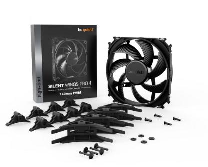 Ventilator BE QUIET Silent Wings Pro 4, 140mm, 2400 okr/min, PWM, črni