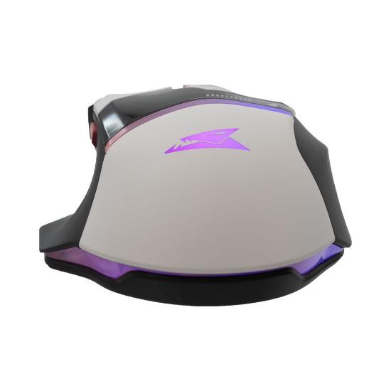 Miška BARACUDA BGM-042 Manta, RGB, optički, 12800dpi, beli