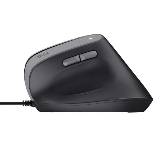 Miška TRUST Bayo II Ergonomic, optički, 2400dpi, črni