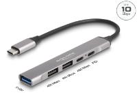 USB HUB DELOCK, USB-C na 2 USB-A 2.0, 1 USB-A 3.2 Gen 2, 1 USB-C 2.0, 1 USB-C 3.2 Gen 2