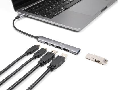 USB HUB DELOCK, USB-C na 2 USB-A 2.0, 1 USB-A 3.2 Gen 2, 1 USB-C 2.0, 1 USB-C 3.2 Gen 2