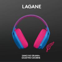 Slušalice LOGITECH Gaming G435 Lightspeed, USB-C, bežične, BT, plavo-ljubičaste