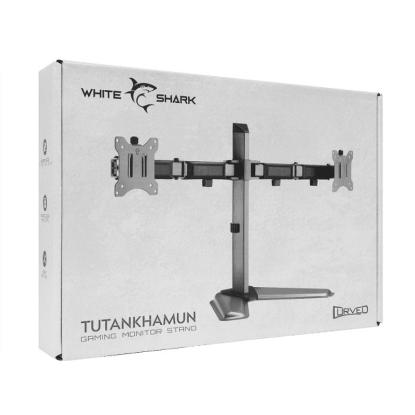 Stalak za monitor WHITE SHARK GMS-3206 , stolni, do 32", za 2 monitora, sivi