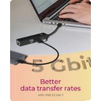USB HUB ICY BOX IB-HUB1439-LAN, USB-A/C na 2x USB-A, USB-C, G-LAN