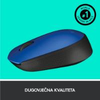 Miška LOGITECH M171, optički, bežični, modri