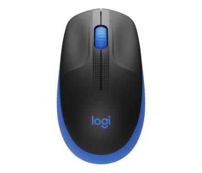 Miška LOGITECH M190, optički, bežični, 1000dpi, crno-modri
