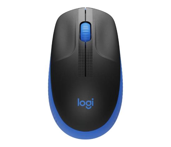 Miška LOGITECH M190, optički, bežični, 1000dpi, crno-modri