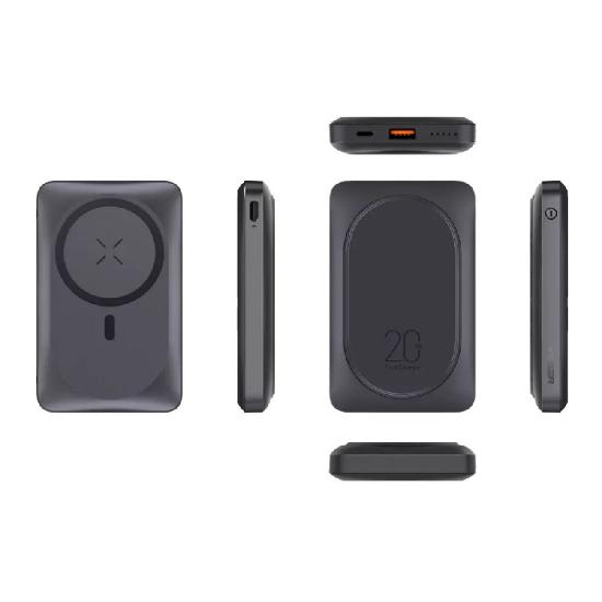 Mobilni USB punjač VEGER MagOn Pro, magnetni, 10000 mAh, crni