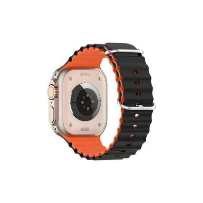 Zamjenski remen BELINE Silicone Waves za Apple Watch 38/40/41mm, crno-narančasti