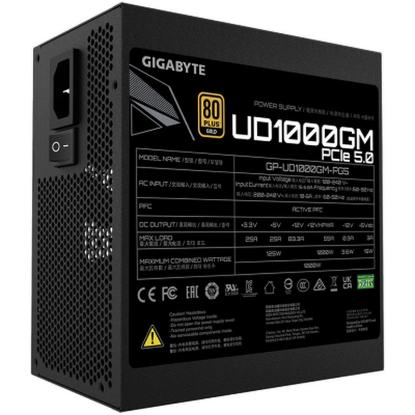 Napajlnik 1000W, GIGABYTE UD1000GM PG5, 120mm vent, 80+ gold, modularno
