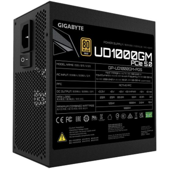 Napajlnik 1000W, GIGABYTE UD1000GM PG5, 120mm vent, 80+ gold, modularno