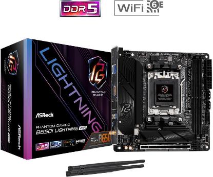 Matična plošća ASROCK B650I Lightning WiFi, AMD B650, DDR5, miniITX, s. AM5